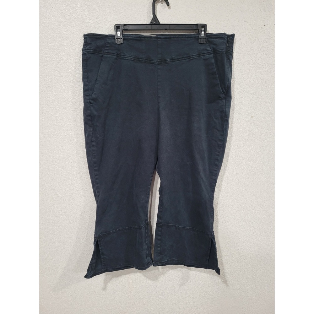 PILCRO Anthropologie Cropped Wide Leg‎ Split Hem Casual Pants Womens XL #12